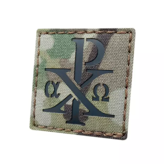 chi rho jesus christ christogram multicam 2x2 lasercut symbol patch