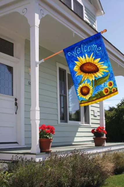 Toland Sweet Sunflowers 28x40 Colorful Flower Welcome Double Sided House Flag 2