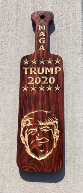 Trump 2020 - Make America Great Again bois sculpté pagaie fessée bois