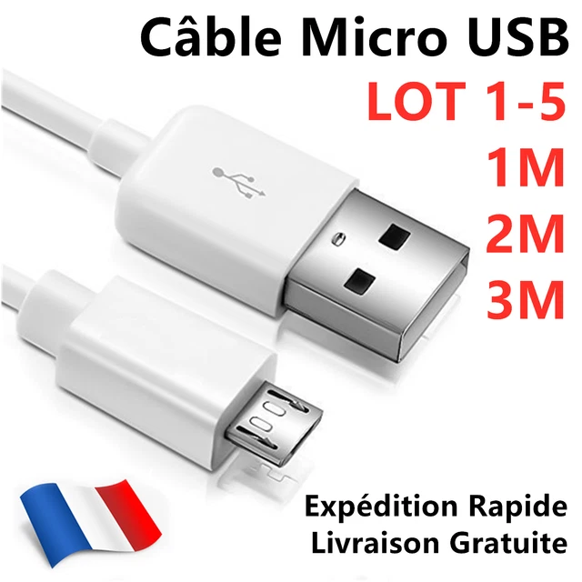 Micro USB Chargeur et câble de données Pour Téléphone Portable, Mobile, Tablette