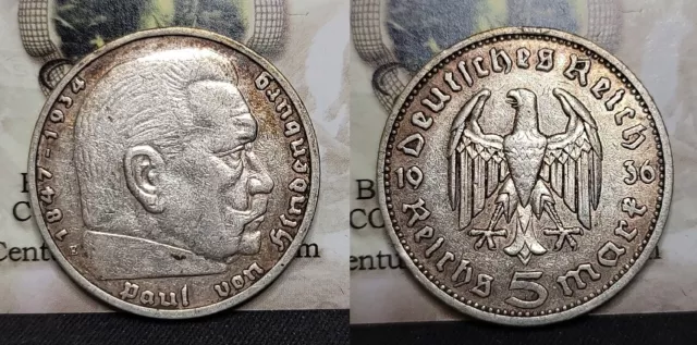Germany - Third Reich 5 1935 E Reichsmark KM# 86