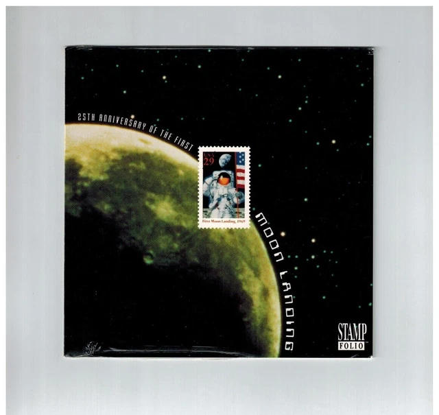 USPS STAMPS SHEET - 25th Anniversary First Moon Landing 29¢ Postage - 4 Stamps