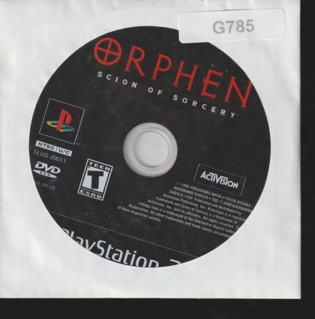 Orphen Scion Of Sorcery Sony PlayStation 2 Sleeved Video Game No Case