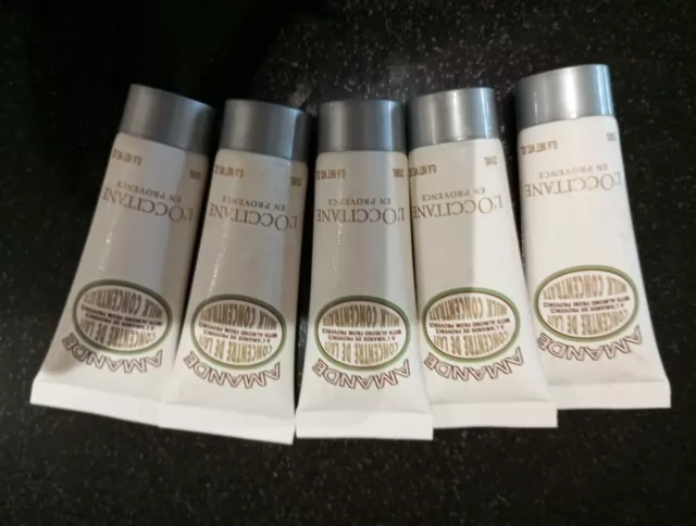 L’Occitane En Provence Amande Almond Milk Concentrate 20ml Each x 5 100ml total