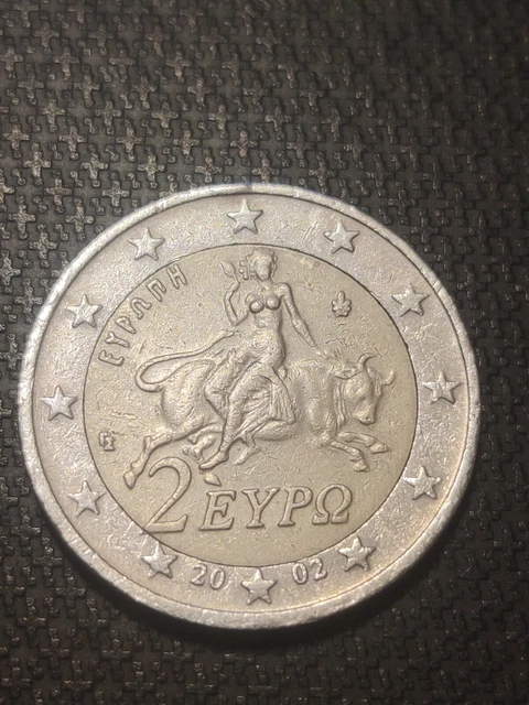 Pièce De 2 Euros Grèce 2002, EYPO Sans 'S', Année 2002