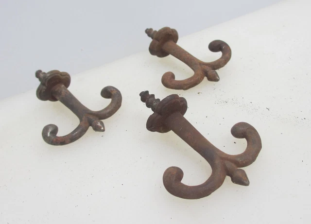 Vintage Iron Ceiling Hook Hanger Old Storage Antique Garage x3