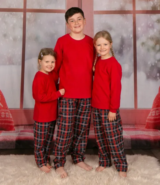 Family Matching Fleece Pyjamas Kids Ladies Men Christmas Warm Cosy