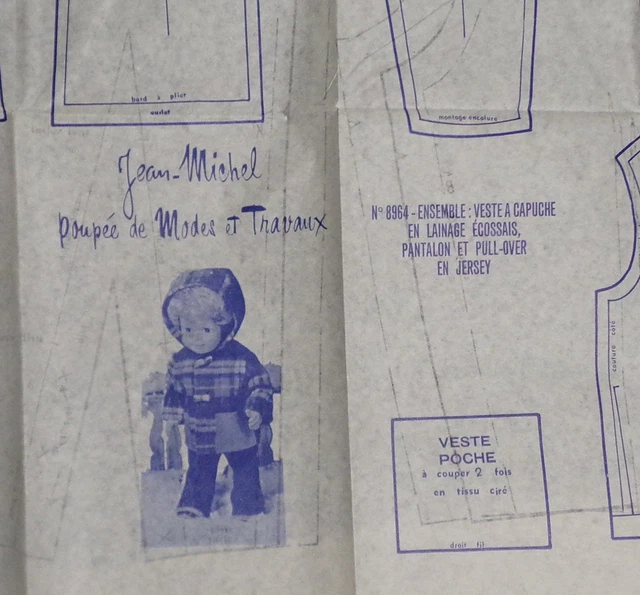 Patron De Couture Modes Et Travaux Pour Poupée Jean Michel - Février 1976 - Occasion, Parfait Pour Les Passionnés De Couture Vintage