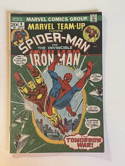 MARVEL TEAM-UP #9 1973 Spider-Man and The Invincible Iron Man High Grade Book