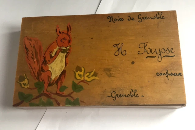 Ancienne boîte publicitaire bois SUZE A LA GENTIANE pour jeu