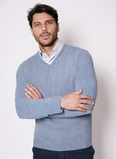 1Er American Pull À Col En V 100% Cachemire Pour Homme Fabriqué En Italie 1Er American Pull À Col En V 100% Cachemire Pour Homme Fabriqué En Italie