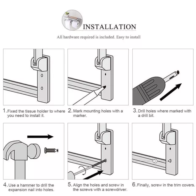 Wall Mounted SUS 304 Stainless Steel Double Roll Toilet Paper Holder Dual Paper