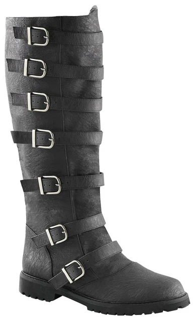 Distressed boots-black sz 8-9