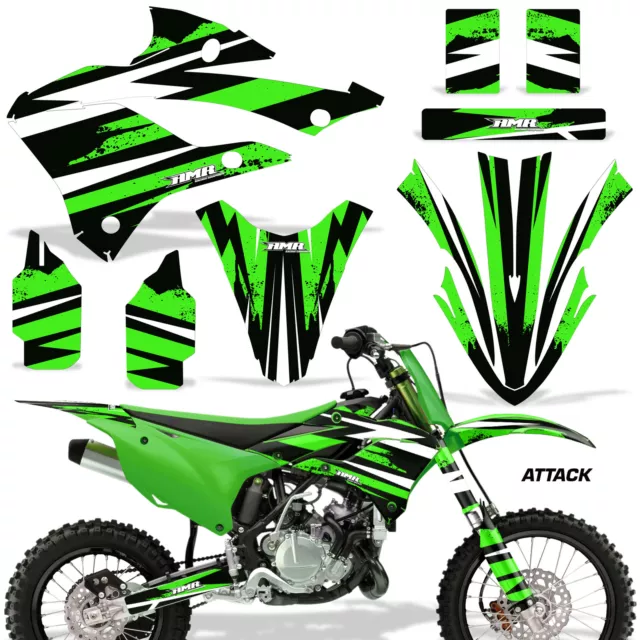 Dirt Bike Adesivi Kit Grafica Adesivo Per Kawasaki KX85 & KX112- 22 -a ATTCK GRN