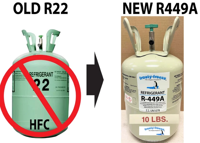 R449a (HFO) 10 Lbs. "NO-HFC's" ASHRAE Certified, EPA Approved Replacement