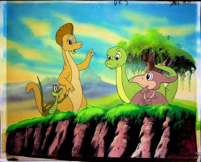 Dink the Little Dinosaur 1989 KEY MASTER SETUP Cel & Painted Back Ruby-Spears