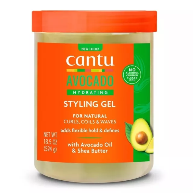 Cantu Avocado Hydrating GEL Avocado Oil & Shea Butter 524g 18,5oz Flexibler Halt