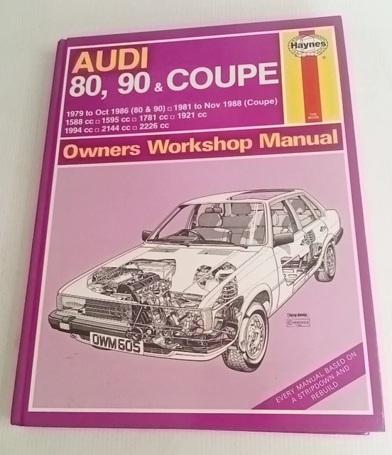 AUDI 80 90 Coupe Haynes Owner's Workshop Manual Maintenance Book HB $39.00 - PicClick AU