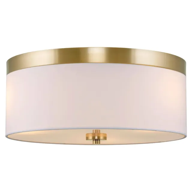 Kira Home Walker 15" Mid-Century Modern 3-Light Flush Mount Ceiling Light