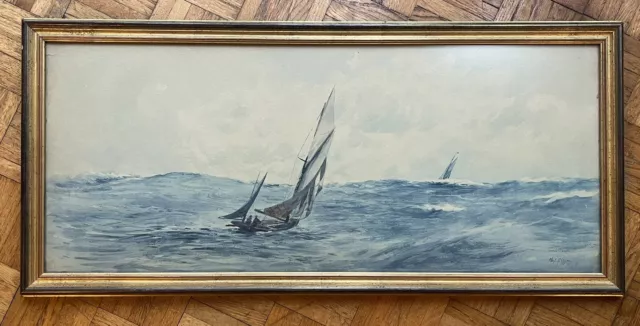 Philip Osment 1861-1947 Large Marine Scene - Watercolour