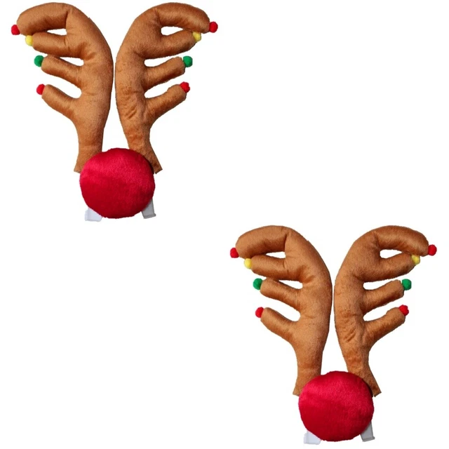 2 PIEZAS Divertido Coche Reno Astas Kit Vehículo de Navidad Astas Decoraciones