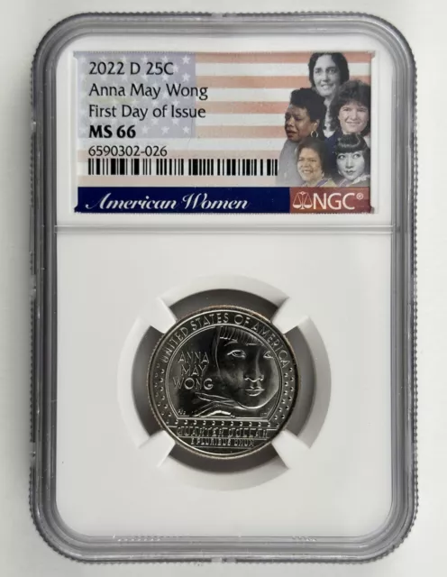 2022 D 25C MS 66 Anna May Wong Quarter (1302026)