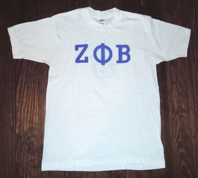 T Shirt Vintage 80s Zeta Phi Beta Sorority College University Single Stitch MED