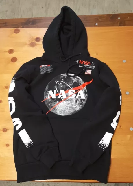 FELPA NERA NASA Uomo Taglia S EUR 10 00 PicClick IT