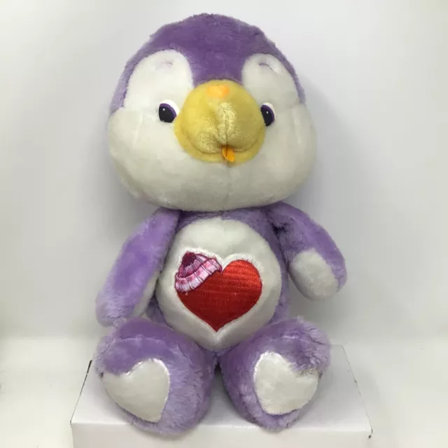 Care Bear Cousin Cozy Heart Penguin Vintage '84 Plush Purple Bird Free Priority