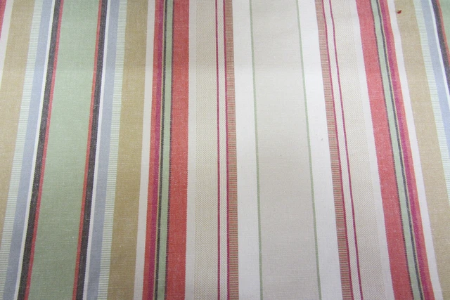 Remake Brick Striped Woven Cotton  140cm wide Curtain/Craft Fabric
