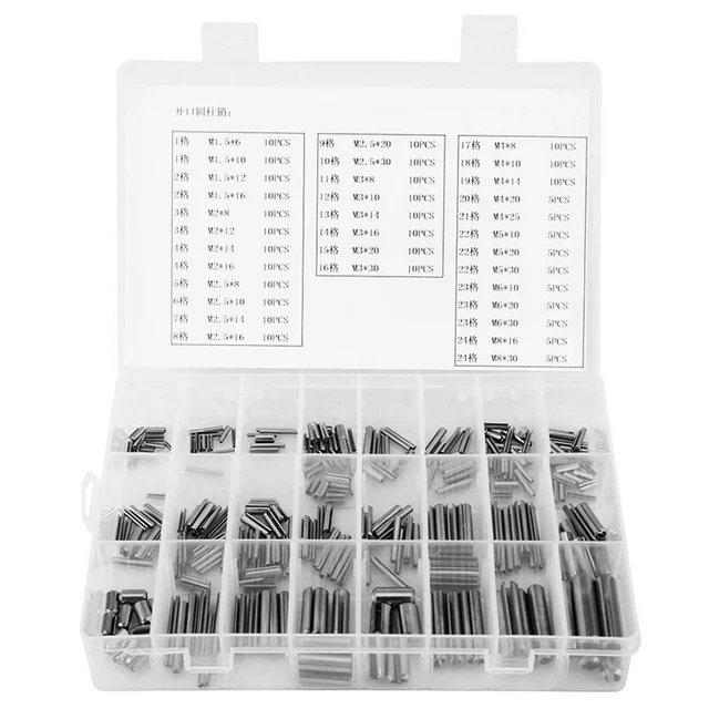 280pcs Stainless Steel Spring Bolt Tension Elastic Cylindrical Splint S Z4X1