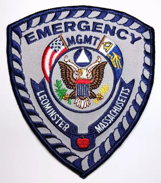 Leominster Massachusetts Emergency Management Patch - FREE Tracked US Shipping !