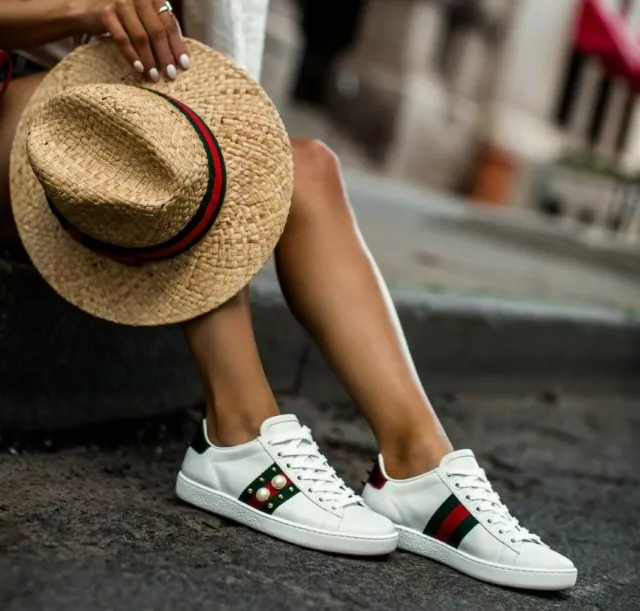 Gucci ace shop sneakers pearl