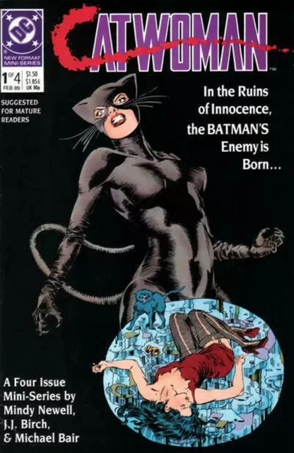 CATWOMAN #1 (of 4) VF+ Comic Book Mini Series, Batman DC Comics 1989 Stock Image