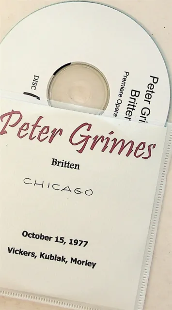 BRITTEN Peter Grimes Live 15.10.1977 Bartoletti 2-CD JON VICKERS/TERESA KUBIAK