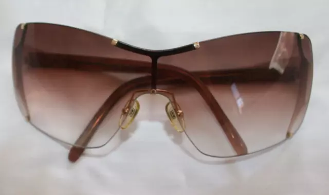 KENNETH COLE REACTION brown/gold frame shield sunglasses Brown lens 100% UV NEW