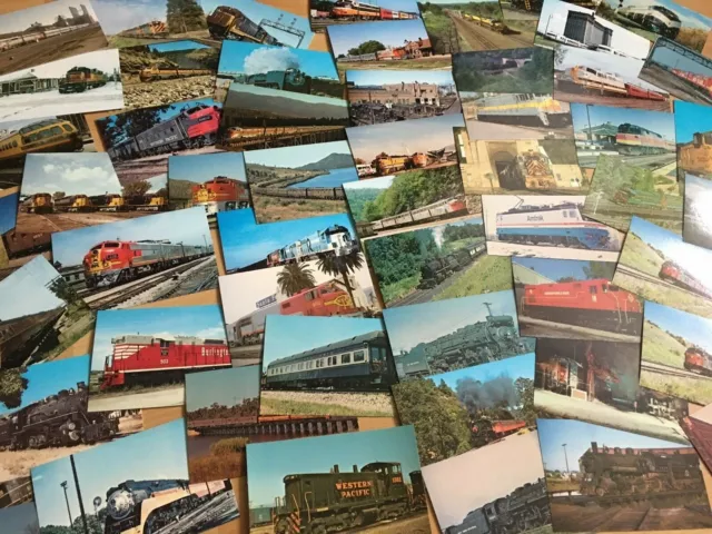 10 different Vintage Trains unused postcards Railway Train Railroad Lot 56