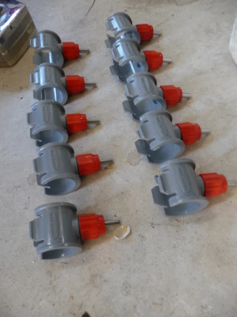 (10) Chore-Time Waterer water Nipple Floor Saddle Chick  Drinker