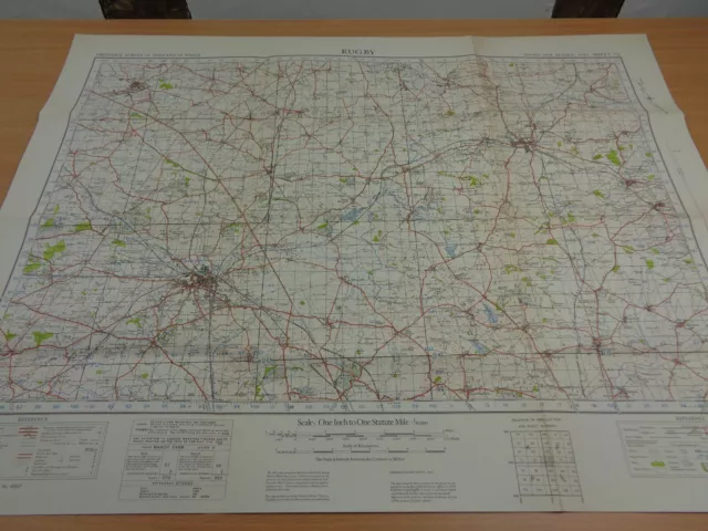 WW2 WAR OFFICE map entitled "RUGBY" (Army HQ Map)