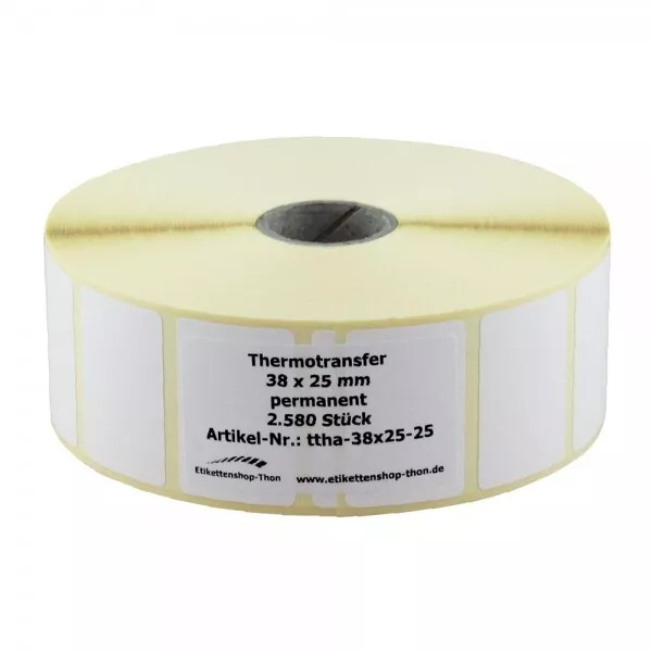 Rouleau d'étiquettes transfert thermique 76 - 51 diamètre 150mm