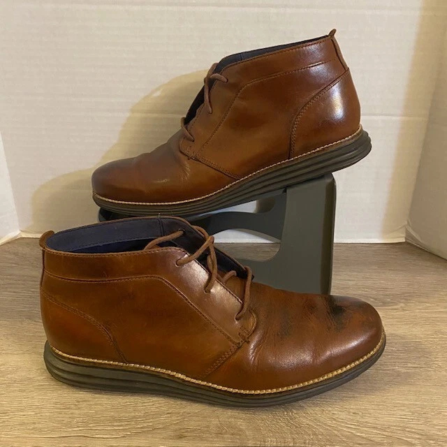 Cole Haan Men's OriginalGrand Chukka Boot - Style C38311 - Blue Leather Ankle Boot