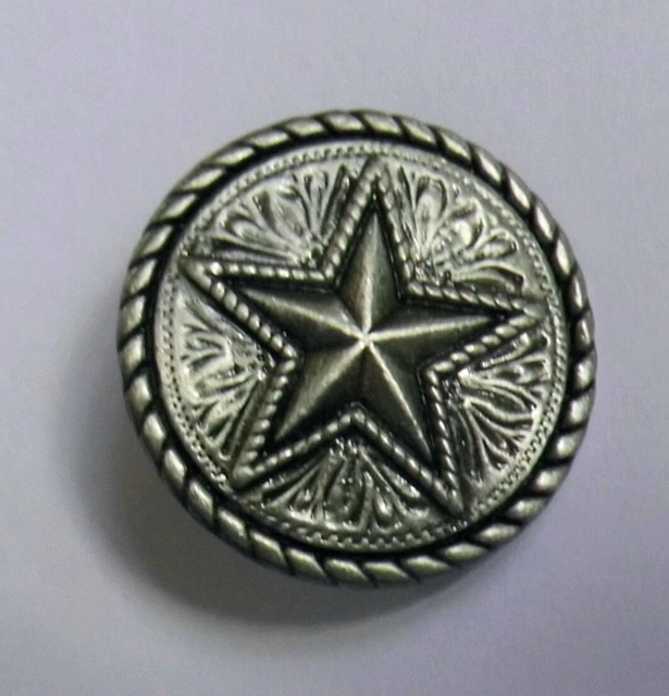 SET á  4 Stück Concho Concha Nieten Biker Pferde Texas Star Western 440