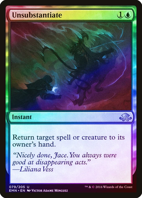 Unsubstantiate 1x FOIL EMN MTG Eldritch Moon Uncommon MINT blue Unsubstantiate 1x FOIL EMN MTG Eldritch Moon Uncommon MINT blue
