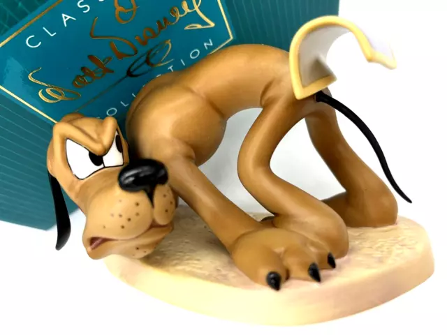 WDCC Pluto's Sticky Situation Beach Picnic Pluto Bloodhound Dog Ceramic Figurine