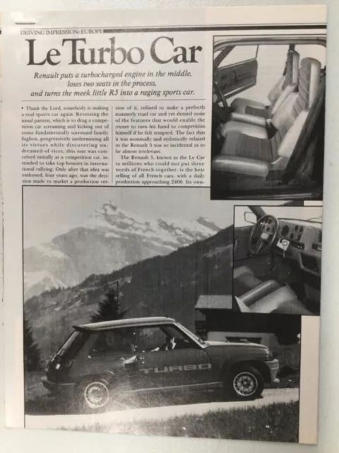 LLLArt18 Vintage Article Driving Impression Le Turbo Renault Oct 1980 4 page