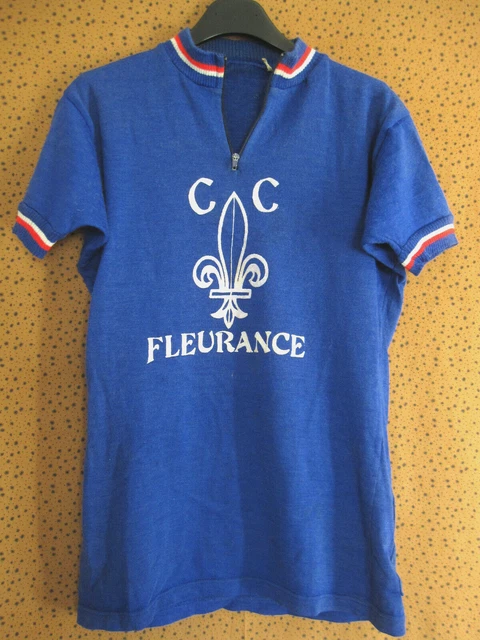 Maillot Cycliste ACCT Basse Goulaine vintage Acrylique 70'S