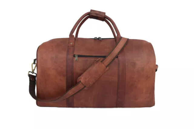 20" Leather Duffle Bag Overnight Weekend Travel AirCabin Carryon Luggage Handbag