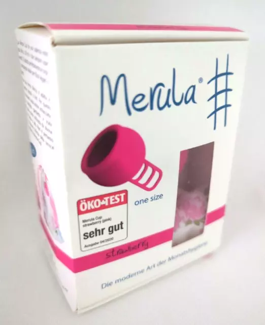 Copa Merula tamaño regular fresa taza menstrual rosa
