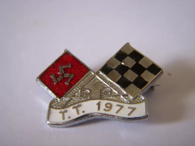 1977 Isle Of Man Tt Badge - Iom Tt Badge - Tourist Trophy - Bikers Badge