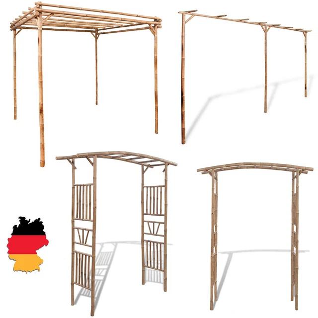 ROSENBOGEN PERGOLA BAMBUS Garten Pavillon Spalier Rankhilfe Rankgitter